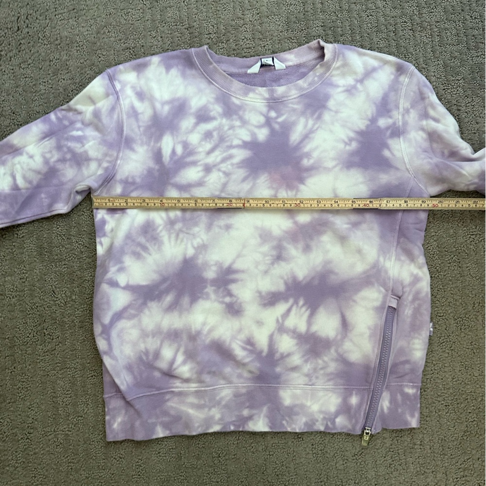 JoyLab Lavender tie-dye style Sweatshirt with side zipper - Picture 7 of 9